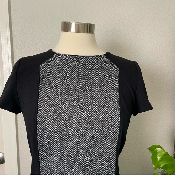 Michael Kors Black & Gray Color Block Flattering Sheath Dress 6 Business Career - Picture 3 of 12